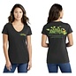 JUNGLE JUNCTION Ladies V-Neck PC450 Black Large