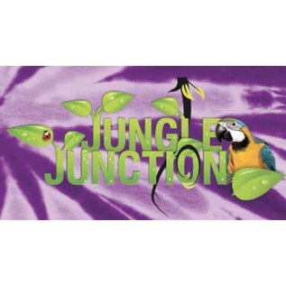 JUNGLE JUNCTION PC147 Tie Dyed Tee Shirt Purple Large