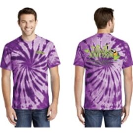 JUNGLE JUNCTION PC147 Tie Dyed Tee Shirt Purple Extra Large