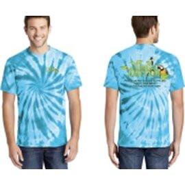 JUNGLE JUNCTION PC147 Tie Dyed Tee Shirt Turquoise 2XL