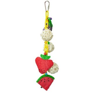 A&E CAGE COMPANY A & E Cages Happy Beaks Fruit & Vegetables on Chain Bird Toy