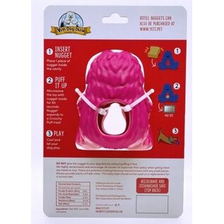 YETI PET PRODUCTS YETI PET PRODUCTS HANGRY YETI PUFF & PLAY DOG TOY PINK