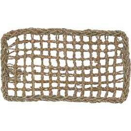 HAPPY BEAKS Happy Beaks 7"x12" Rectangle Woven Natural Seagrass Vine Mat