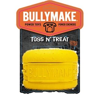 bullymake BULLYMAKE TOSS N' TREAT CHEESEBURGER RUBBER TOY