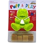 YETI PET PRODUCTS YETI PET PRODUCTS HANGRY YETI PUFF & PLAY DOG TOY GREEN