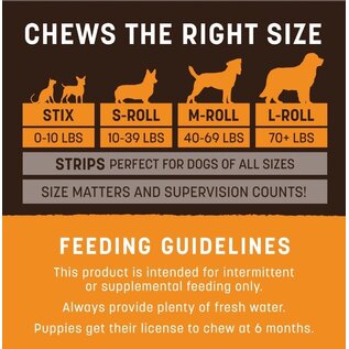 EARTH ANIMAL EARTH ANIMAL DOG NO HIDE STRIPS PEANUT BUTTER 4 PACK
