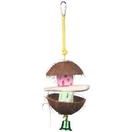 Polly Pet Products Coconut Hut Forager - Small 8" x 3
