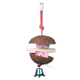 Pollys Pet Products Coconut Hut Forager - Large 12" x 3.5