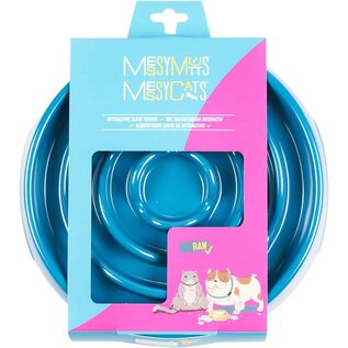 MESSY MUTTS MESSY MUTTS DOG SLOW FEEDER BLUE 3 CUPS