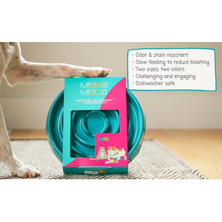 MESSY MUTTS MESSY MUTTS DOG SLOW FEEDER BLUE 3 CUPS