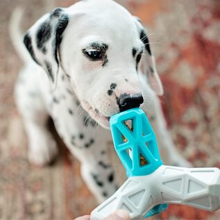 MESSY MUTTS MESSY MUTTS TOTALLY DOG HUFF N PUFF STICK 5" TEAL