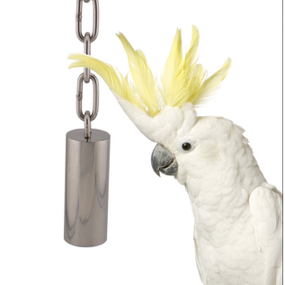 SUPER BIRD CREATIONS SUPERBIRD CREATIONS  STAINLESS STEEL TUBE BELL – MEDIUM  9.5 x 1.5 x 1.5"