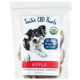 SUZIES'S CBD SUZIE'S CBD 4 MG APPLE HEARTS 20 PACK FOR DOGS