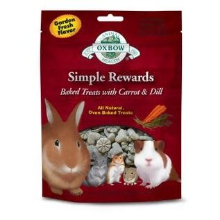 OXBOW Oxbow SMALL ANIMAL Simple Rewards - Baked Treats with Carrot & Dill 3oz