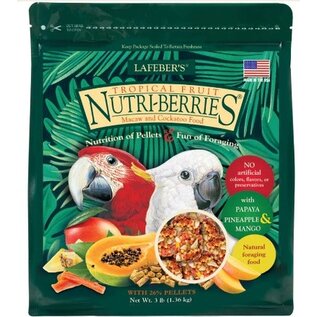 LAFEBER COMPANY LAFEBER MACAW NUTRI-BERRIES TROPICAL FRUIT 3# BAG