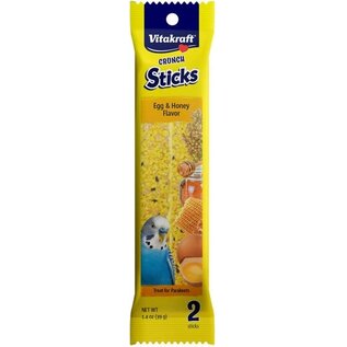 SUNSEED VITAKRAFT EGG STICKS 1.9 oz. Parakeet Crunch Sticks Egg & Honey