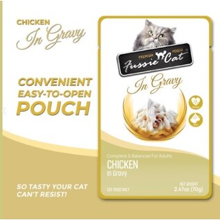 FUSSIE CAT Fussie Cat Premium Chicken in Gravy Wet Cat Food, 2.47-oz pouch (Each)