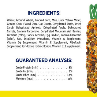 SUNSEED Vitakraft Crunch Sticks Apple & Honey Flavor for Cockatiel Treat 3.5oz