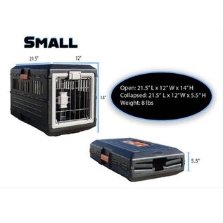 MIRAPET Mirapet USA Airline Travel Carrier Dog & Cat Crate, Small Black
