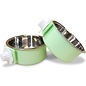 MIRAPET Mirapet's Multipurpose Bowl Set of 2 - Premium Quality Crate/Cage (Small, Green)