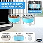 MIRAPET Mirapet's Multipurpose Bowl Set of 2 - Premium Quality Crate/Cage (Small, Blue)