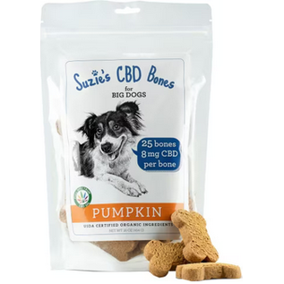 SUZIES'S CBD SUZIE'S CBD 8MG BONES FOR BIG DOGS PUMPKIN 25 count