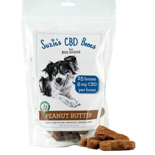 SUZIES'S CBD SUZIE'S CBD 8MG BONES FOR BIG DOGS PEANUT BUTTER 25 count