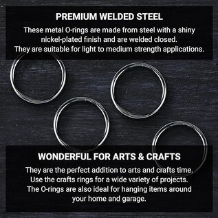 TARA LIMITED 4"Large Nickel Plated Ring Welded
