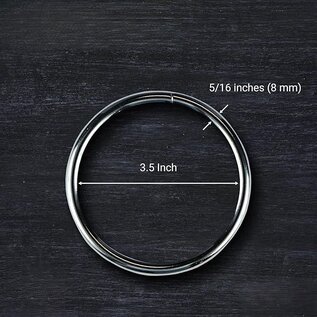 TARA LIMITED 4"Large Nickel Plated Ring Welded