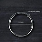 TARA LIMITED 4"Large Nickel Plated Ring Welded