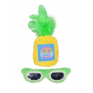 Margaritaville® Pineapple and Sunglasses 2pk Cat Toy