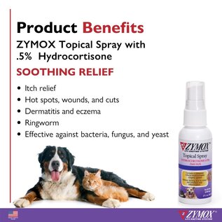 Zymox Topical Spray w/ .5% hydrocortisone - 2 oz. bottle