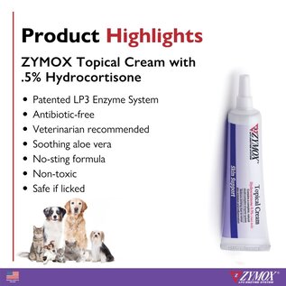Zymox Topical Cream 0.5% Hydrocortisone Tube 1 oz