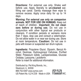 Zymox Ear Solution without Hydrocortisone 1.25oz