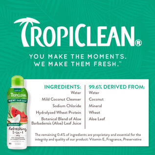 TROPICLEAN TropiClean Watermelon Refreshing 2-in-1 Pet Shampoo and Conditioner