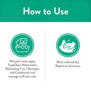 TROPICLEAN TropiClean Watermelon Refreshing 2-in-1 Pet Shampoo and Conditioner
