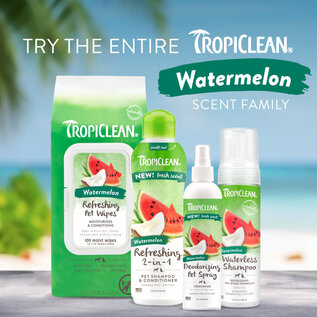 TROPICLEAN TropiClean Watermelon 2-in-1 Refreshing Pet Wipes 100ct