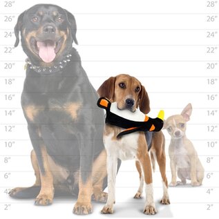 TUFFY Junior Penguin - Squeakers Interactive Play (Tug, Toss & Fetch).