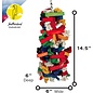 CAITEC Caitec Featherland Paradise Knots N Blocks Bird Toy Large 16" X 6"