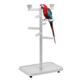 CAITEC Featherland Paradise Acrobird Plastic Foraging Tree Bird Stand, Gray, Large 56" X 32" X 23"