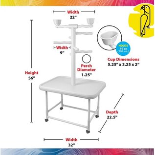 CAITEC ELEVATED PLAY TOWER - MEDIUM - GRAY -55" x 32"x 23"
