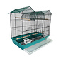 A&E CAGE COMPANY A & E  Happy Beaks 2-Tone Triple Top Bird Cage Blue/Green  26  X 14 X 23