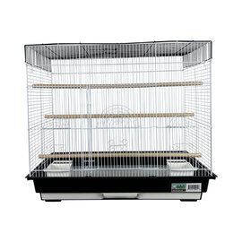 A&E CAGE COMPANY A & E Cages Happy Beaks 2-Tone Flat Top Bird Cage Black & White, 26In X 14In X 23 in