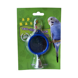 A&E CAGE COMPANY A & E Cages Happy Beaks 2-Sided Mirror with Bell Bird Toy One Size