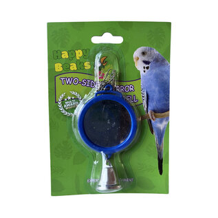 A&E CAGE COMPANY A & E Cages Happy Beaks 2-Sided Mirror with Bell Bird Toy One Size
