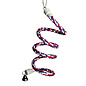 A&E CAGE COMPANY A & E Cages Rainbow Cotton Rope Boing with Bell Bird Toy Small
