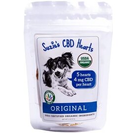 SUZIES'S CBD SUZIE'S CBD 4 mg. HEARTS ORIGINAL FLAVOR 5 PACK DOGS TRIAL SIZE