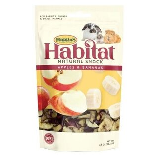 HIGGINS Higgins Habitat Natural Snack Apples & Bananas Treats for Small Animals, 3.5 oz.