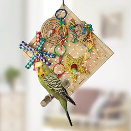 Smart.Play Birdie Play Perch, Enrichment Parrot Toy for Small Birds