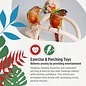 Smart.Play Birdie Play Perch, Enrichment Parrot Toy for Small Birds